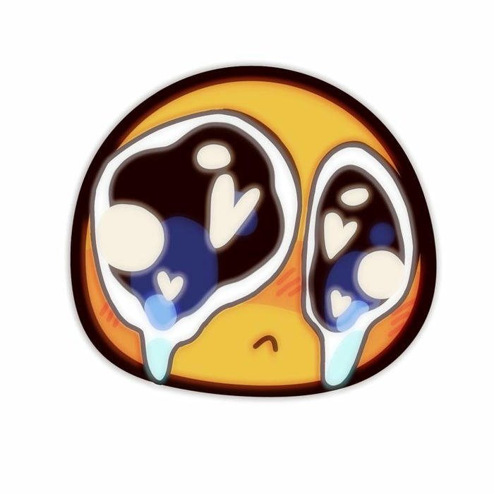 Cute Sad Emoji DP sticker