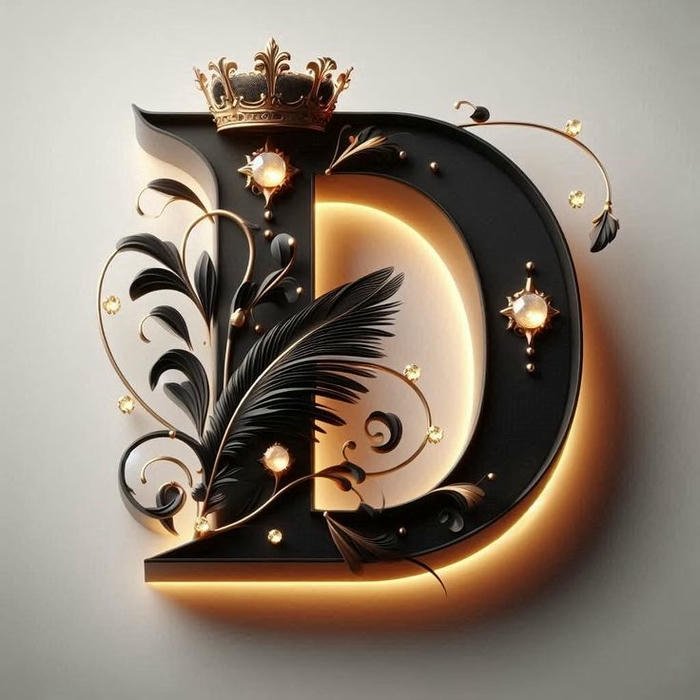 D Dp Letter style