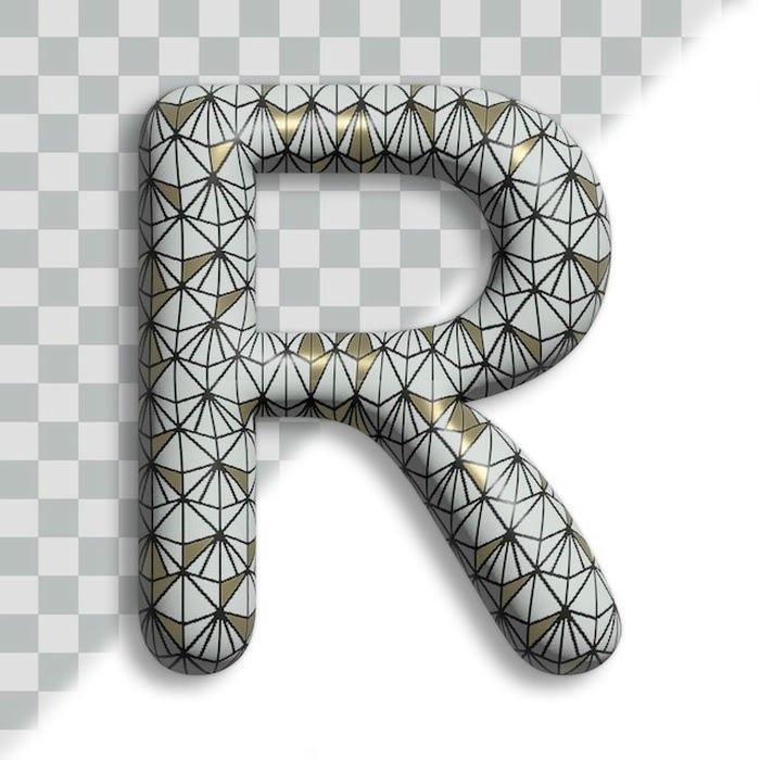 DP R Letter aesthetic