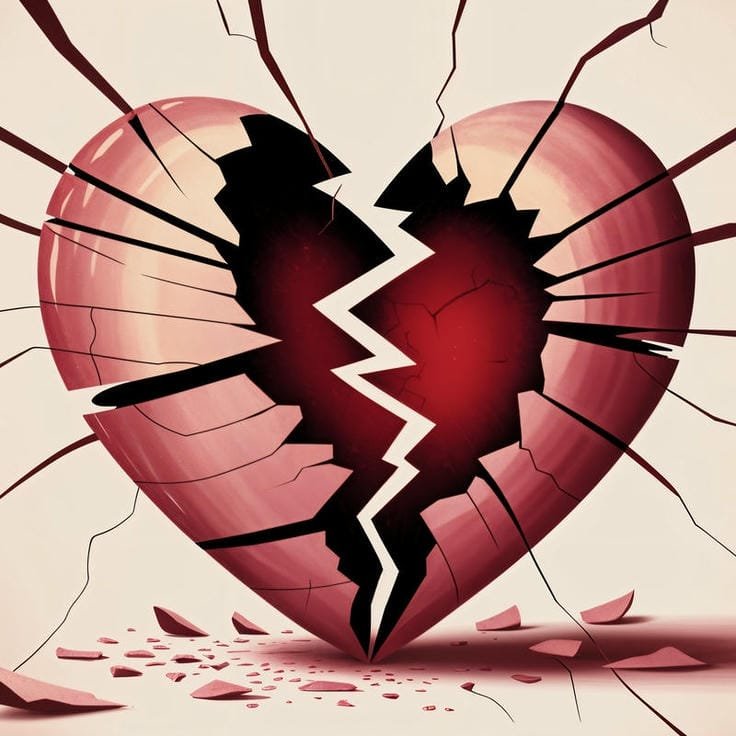 Dp Broken Heart pain sadness aesthetic image