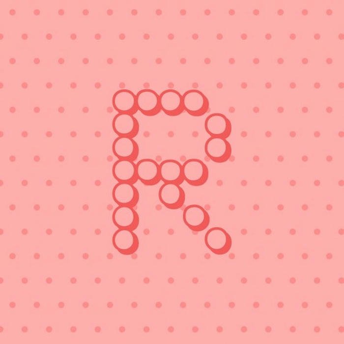 Letter DP R typography