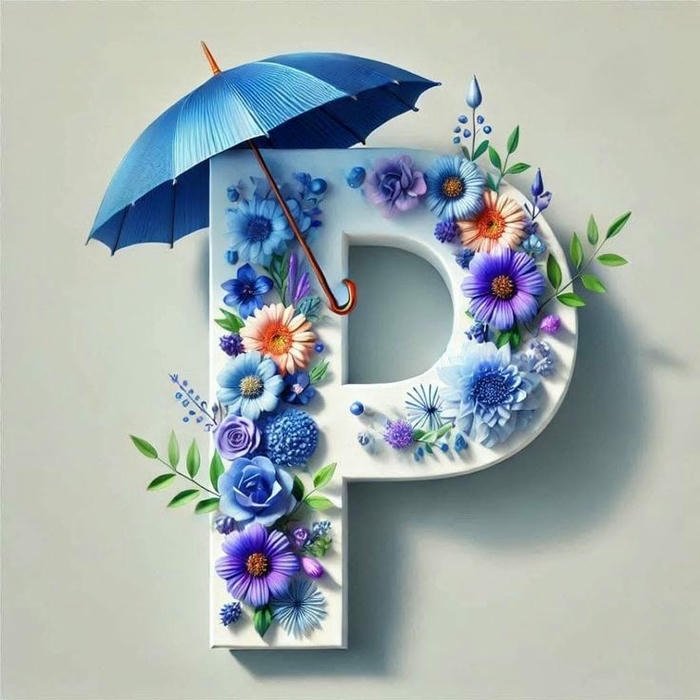 P DP Letter art
