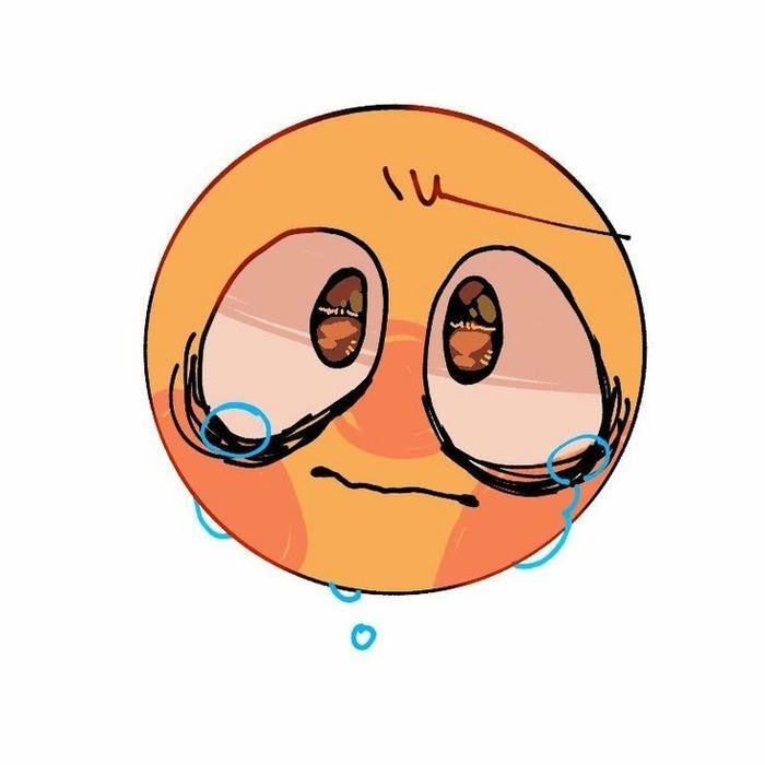 Sad Cute Emoji DP expression