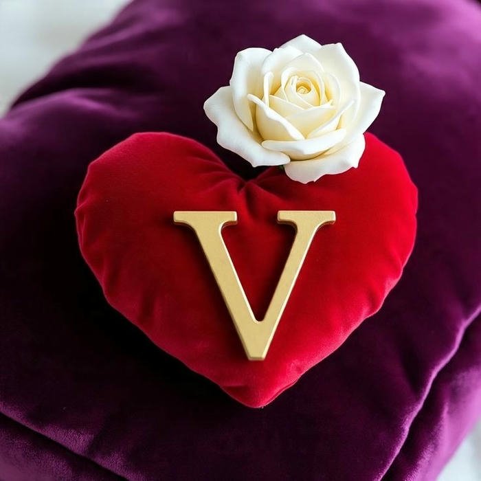 V Letter Images for DP cute