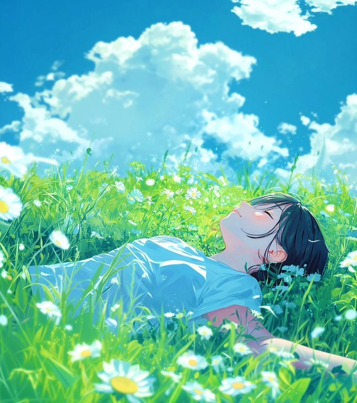 anime girl alone