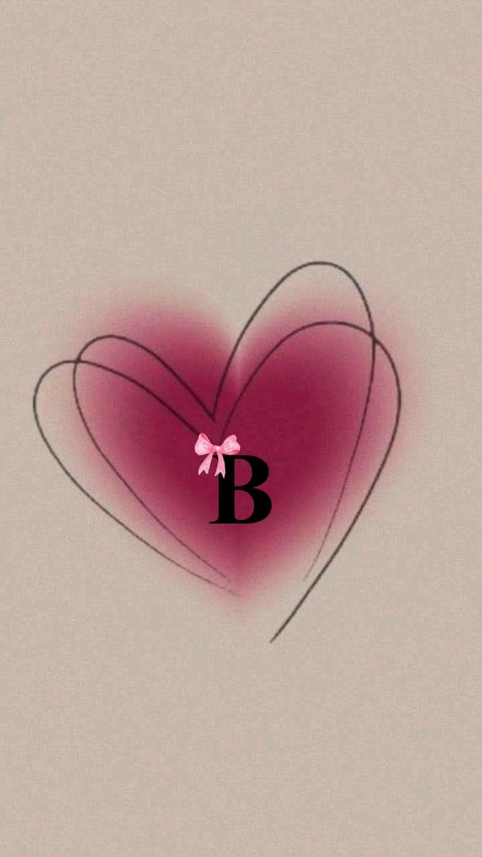 b letter cute art dp