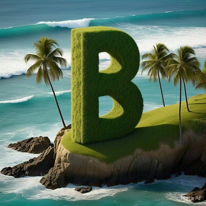 b letter design dp