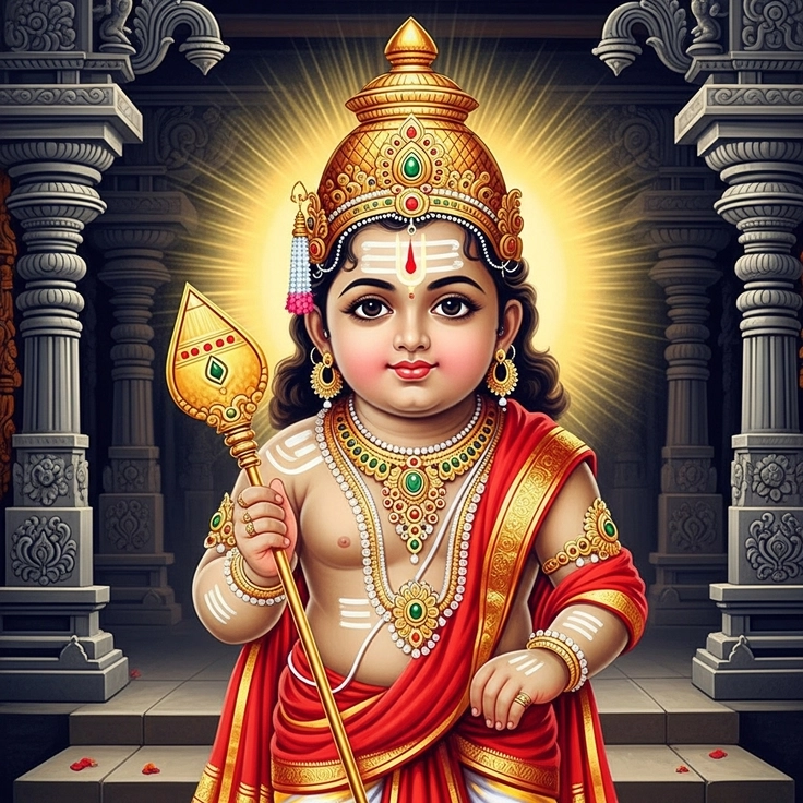 baby murugan images with peacock