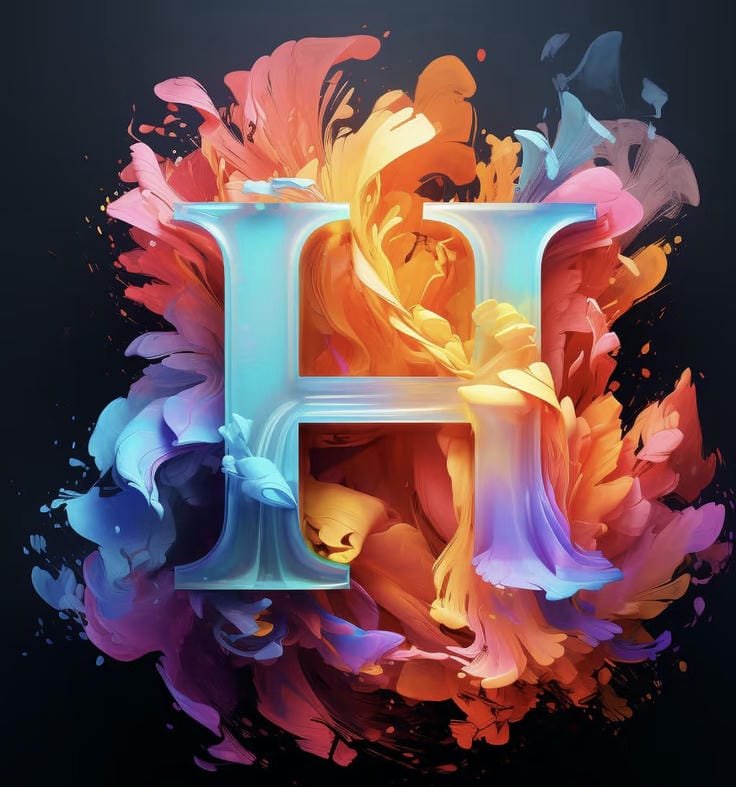 beautiful h letter profile image