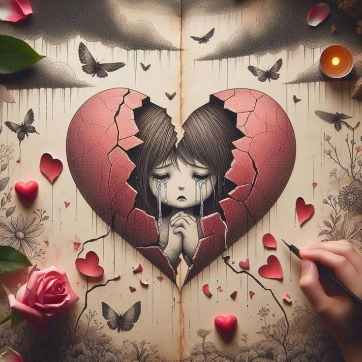 dp of broken heart