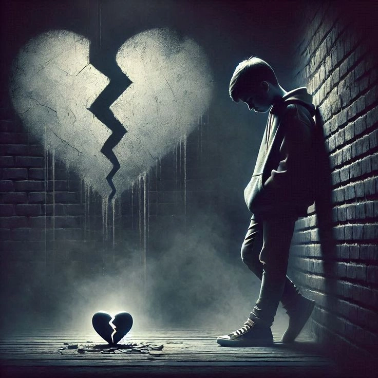 painful broken heart dp