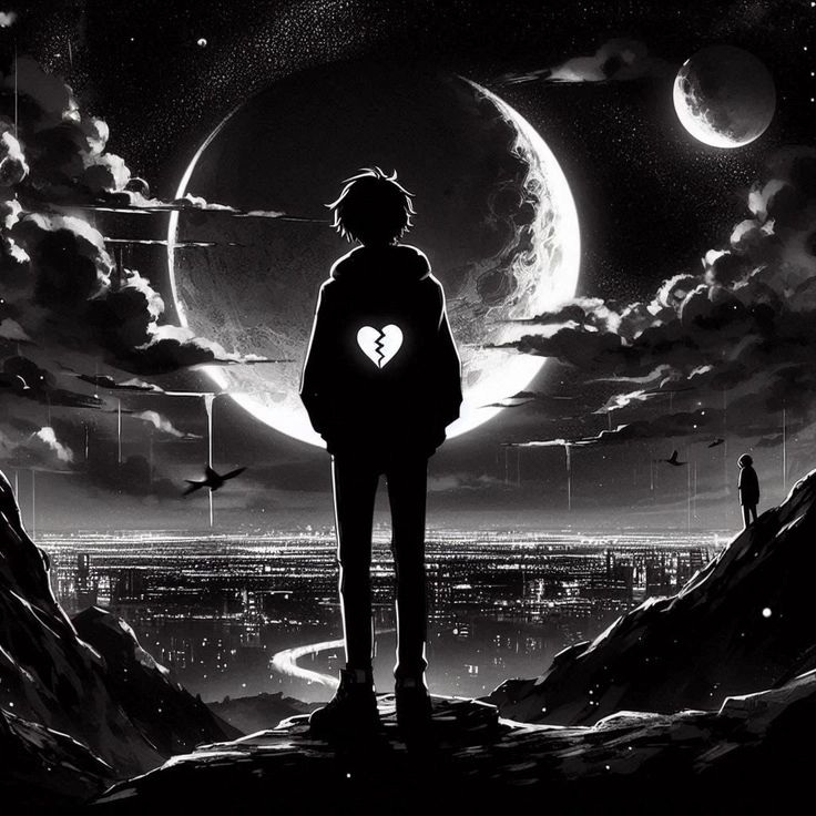 crying broken heart dp