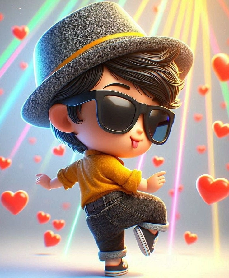cartoon boy with guitar dp