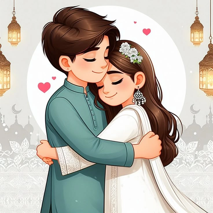 cartoon cute couple dp
