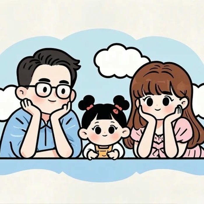 cozy Cute Family DP for WhatsApp