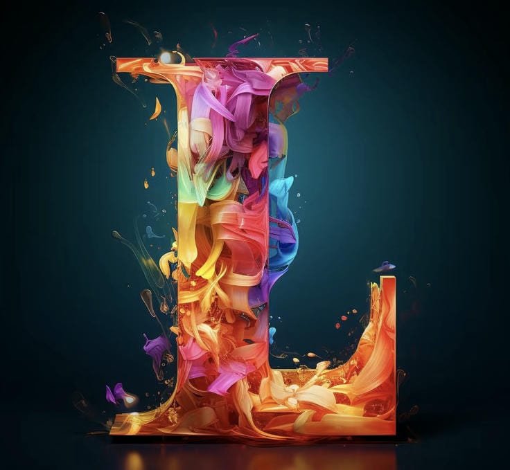 creative l letter picture
