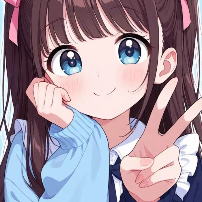 anime cute face dp