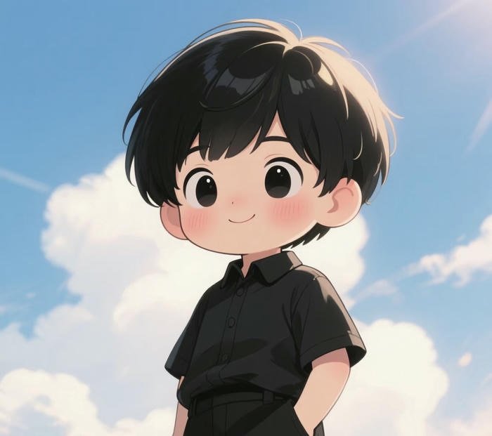 cute cartoon boy artwork