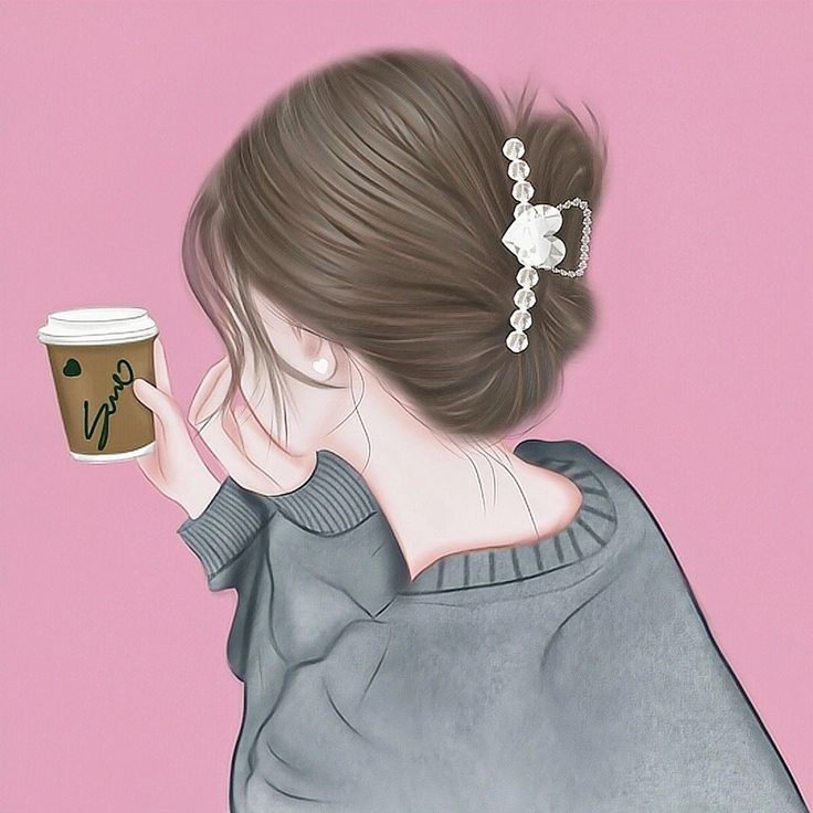 hot coffee girl dp 