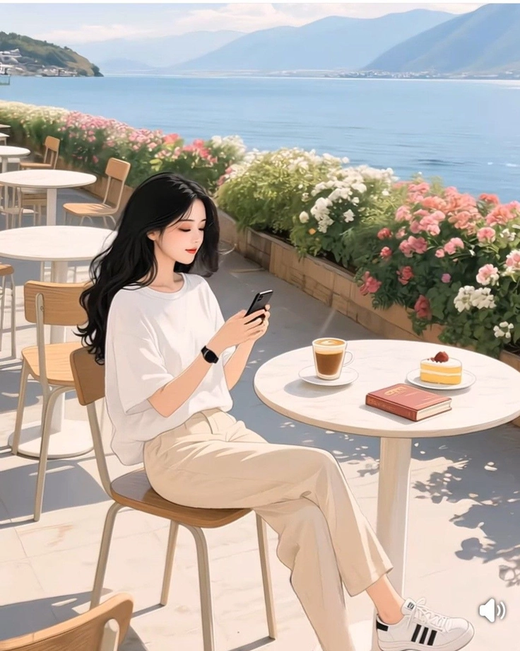 dp of cute girl with coffee 