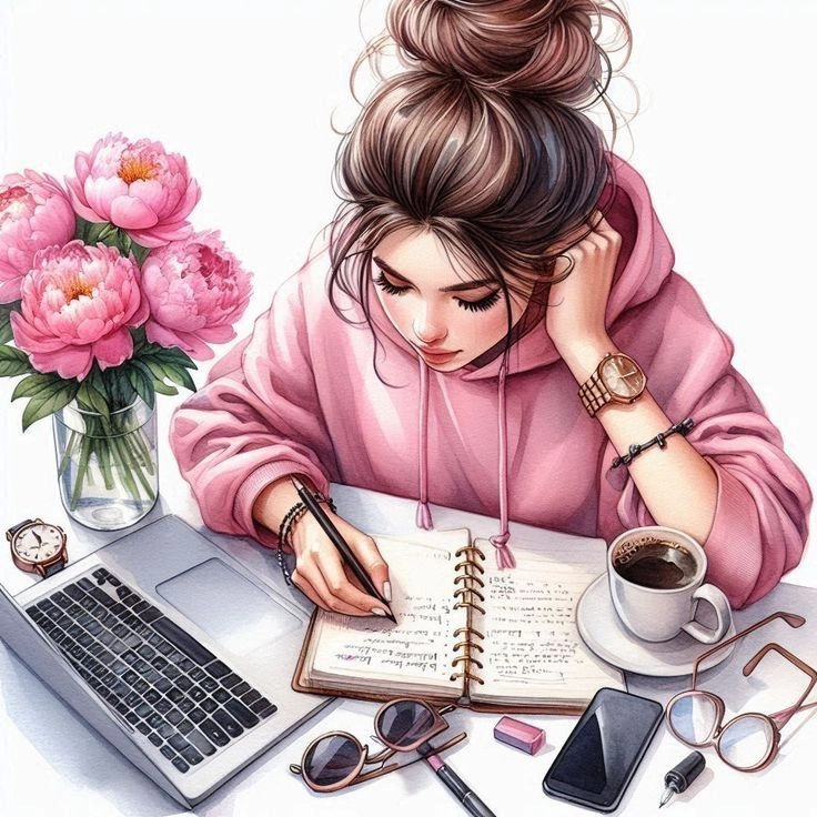 cute girl with coffee cup dp