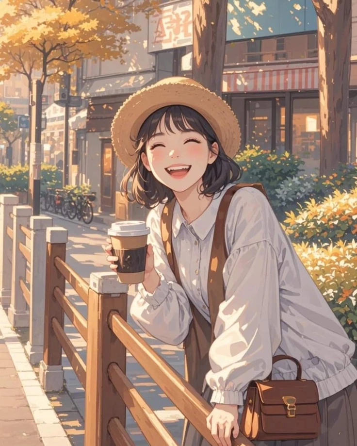 morning coffee girl dp 