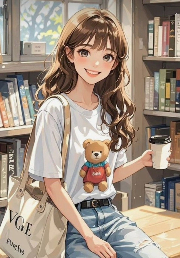 cute dp coffee girl 