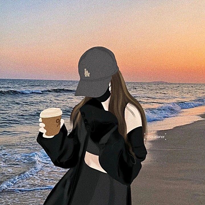 profile pic girl with coffee 