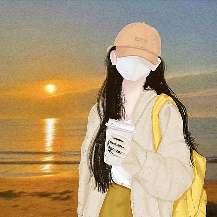 elegant coffee girl dp 