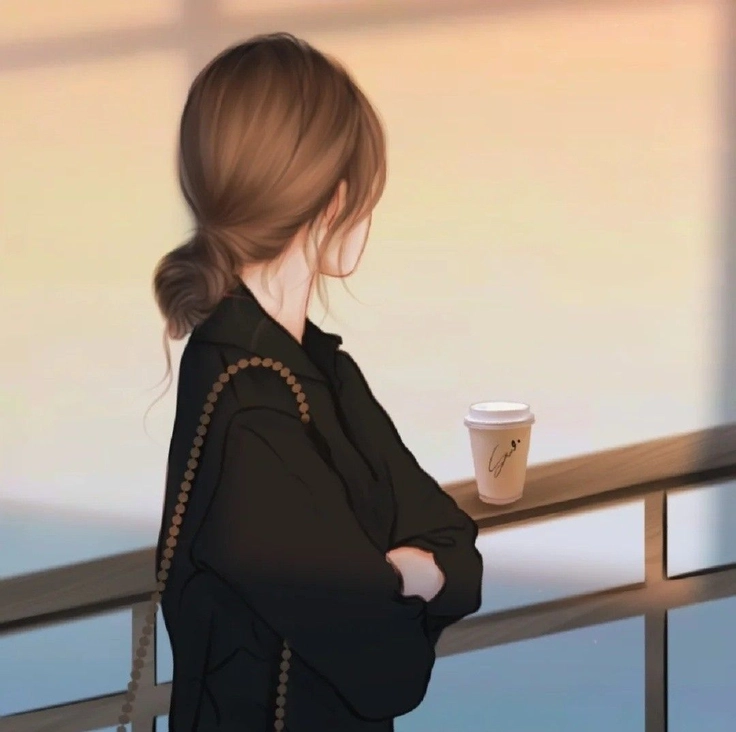 dp with girl and coffee background 