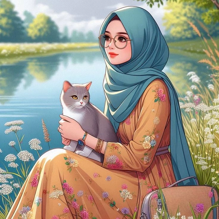 cute hijab girl dp