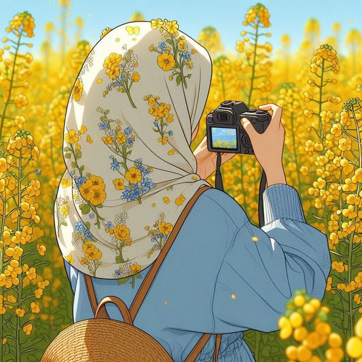 hijab girl pic hide face
