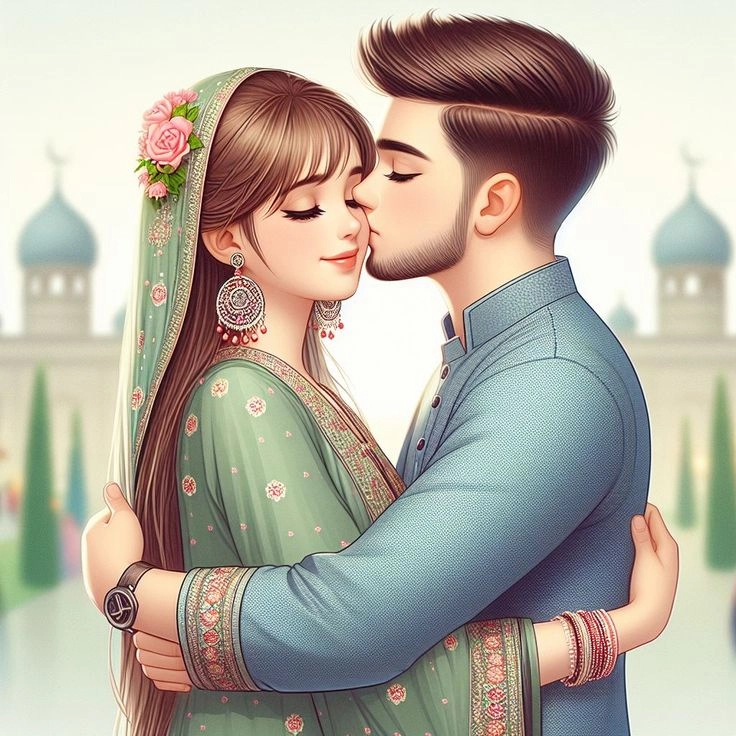 hug cute couple dp