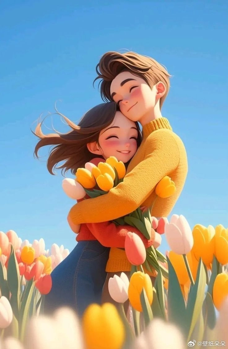 arabian couple hugging dp