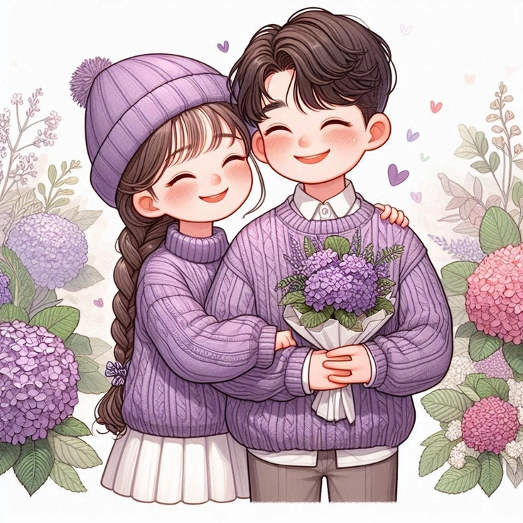 cute love hug dp