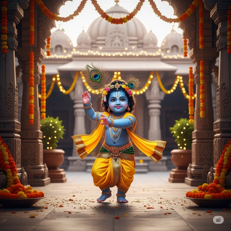 cute krishna dp