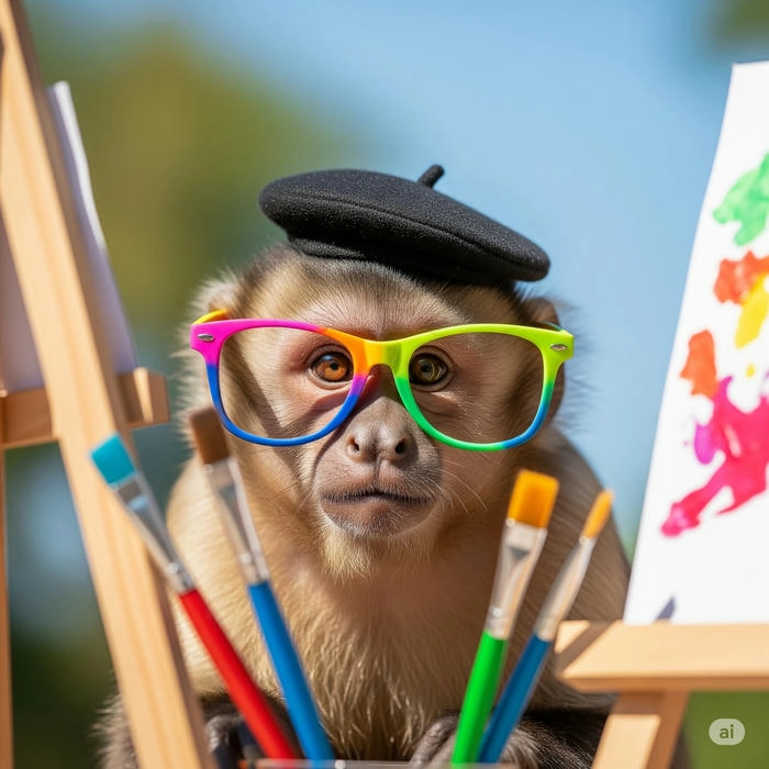 outline image of monkey