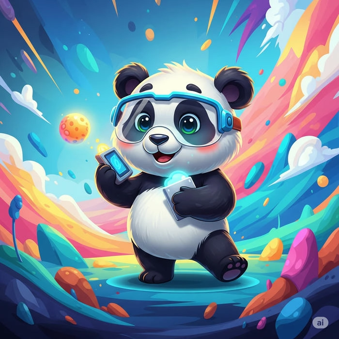 animated cute panda wallpaper