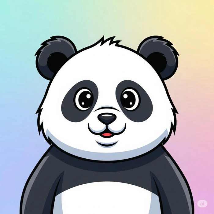 cute panda clipart with pink bow for dp