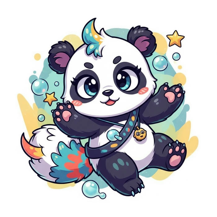 kawaii cute panda drawing