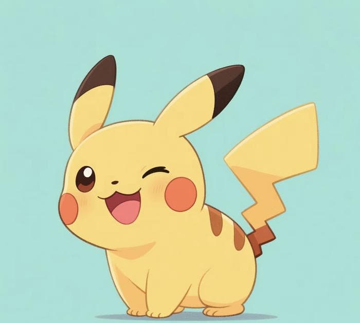 cute pikachu face image