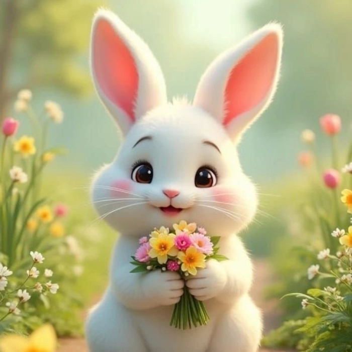 cute rabbit drawing easy
