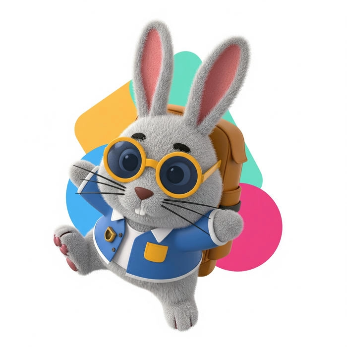 cute white rabbit