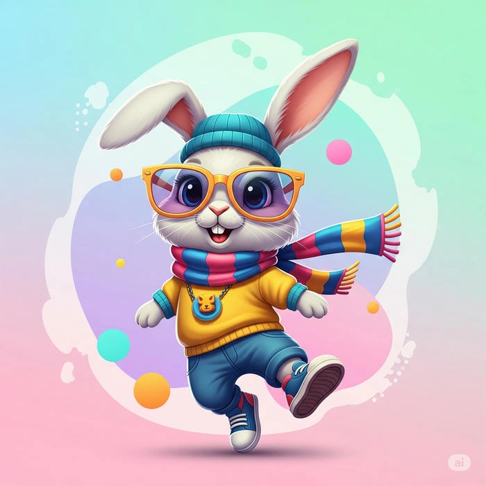 cute rabbit stickers