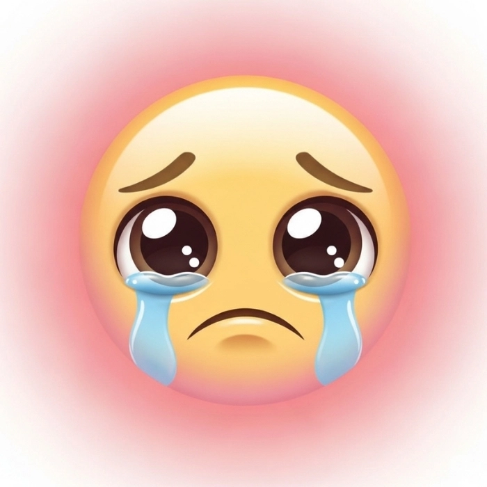 sad emoji dp male