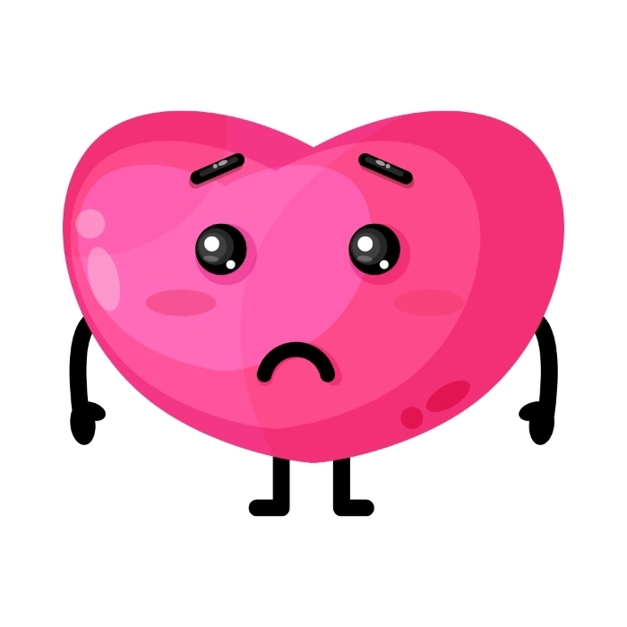 sad emoji dp in red