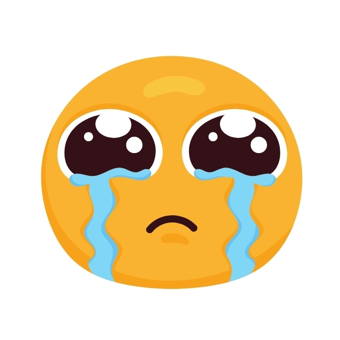 sad smile emoji dp