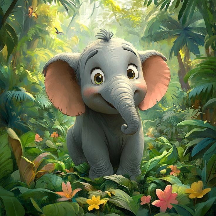 baby elephant cute elephant drawing