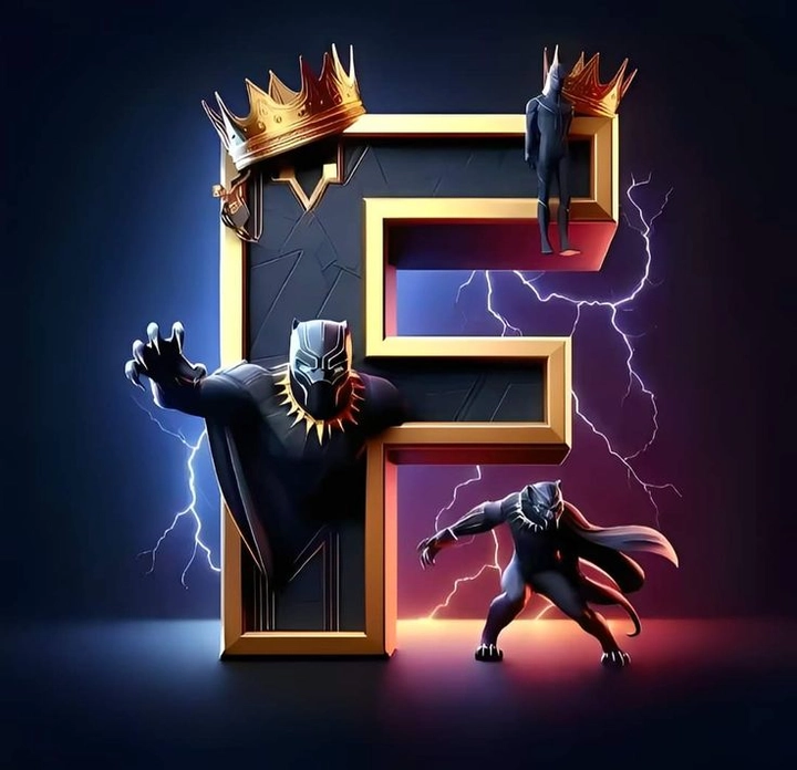 stylish f letter dp