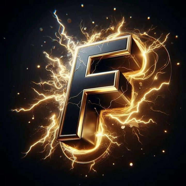 f letter dp with background
